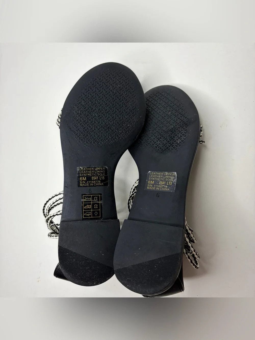 Tory Burch Mignon Braided Ankle-Strap Leather Sandals size 6